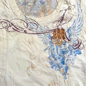 Vintage Manchester Ltd. short sleeve tee, Size Small, pale yellow